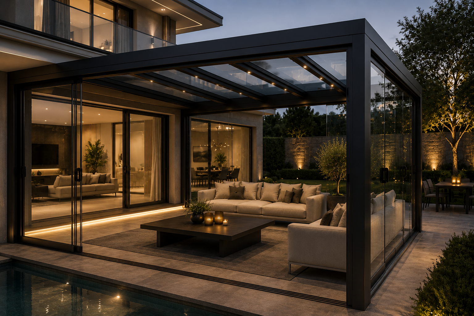 Sunroom attached to the house